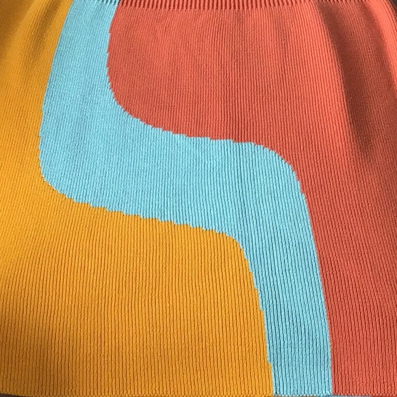 Anthro Margo Baridon Colorblocked Knit Midi Skirt - Picture 8 of 12